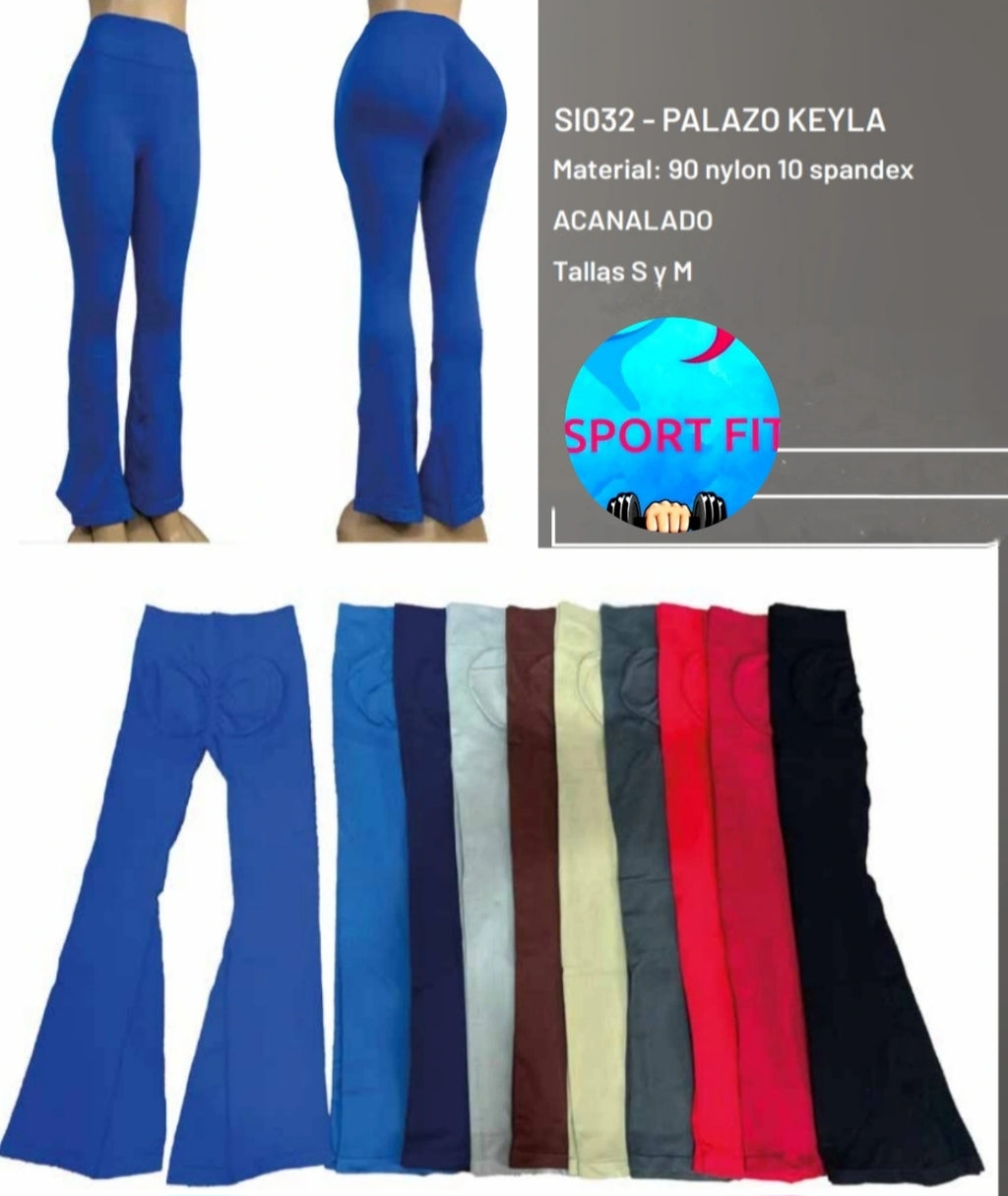 CALZA FLARE PANTS COLOR LISO